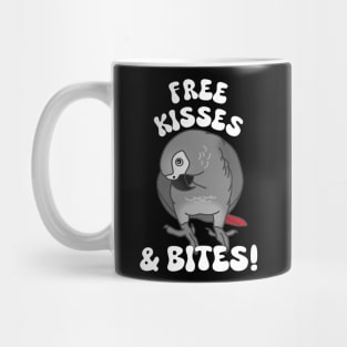 Free kisses & bites! African Grey Parrot Mug